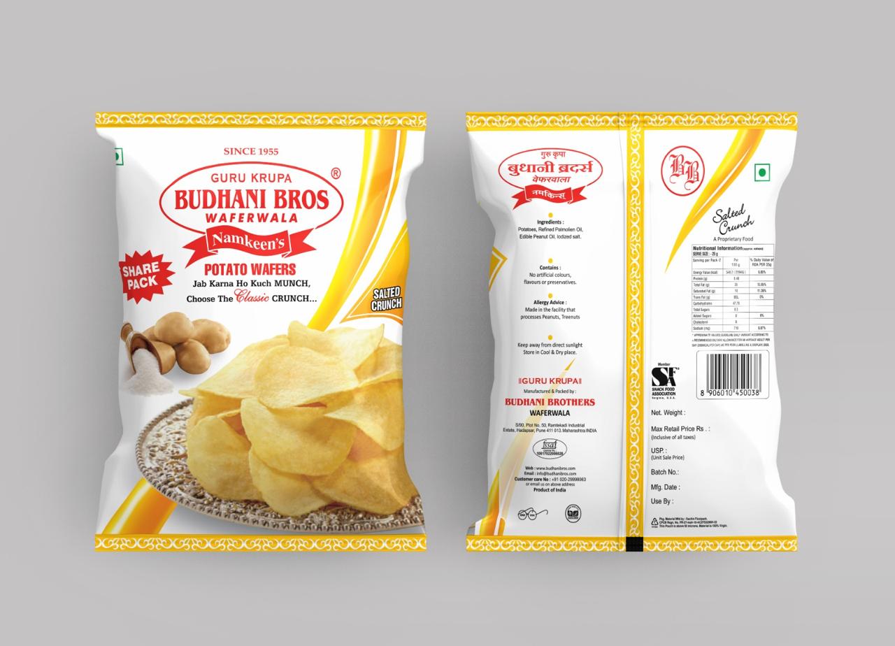 Potato Wafers Salted - Budhani