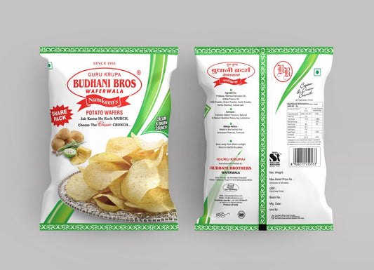 Potato Wafers Cream & Onion - Budhani